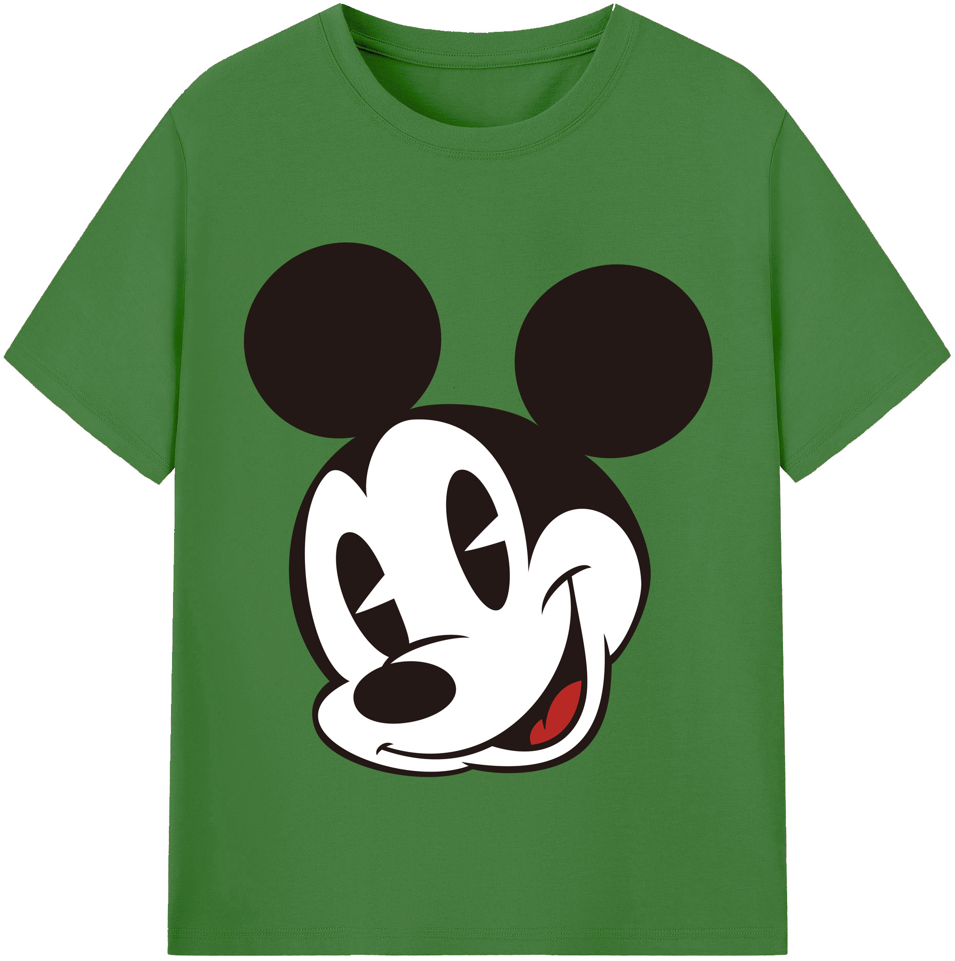 （画像用） ミッキーマウス Mickey Mouse レディースカジュアルプリントTシャツ（綿100％）